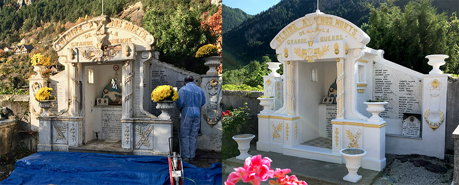 restauration cimetière Saint Martin Vésubie