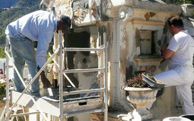 Restauration d&rsquo;un monument funéraire au cimetière de Saint-Martin-Vésubie